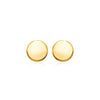 14k Yellow Gold Polished Round Post Earrings